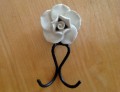 Ceramic Rose Double Key Hook Hanger in Off White.jpeg