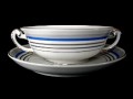 Meito Concentric Rings Cream Soup Bowl with Under Plate 1.jpeg