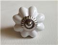 Classic White Porcelain Flower Cabinet Knobs Dresser Drawer Pulls