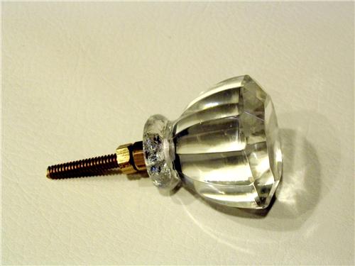 Antique Vintage Style Clear Glass Crystal Cabinet Knobs Pulls Mfg Seconds
