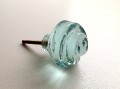 Chic Shabby Aqua Blue Glass Crystal Swirl Cabinet Furniture Knobs