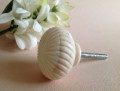 Cream Ivory Swirl Design on Carved Bone Cabinet Knobs Pulls