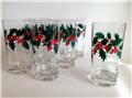 Christmas Theme Tumblers 10-oz. Holly Glassware