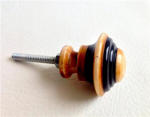 Layered Polished Wood Bone Cabinet Knobs Dresser Drawer Pulls