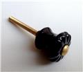 Small Black Porcelain Cabinet Knobs Mini Drawer Pulls 7/8 Inch