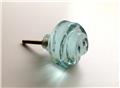 Chic Shabby Aqua Blue Glass Crystal Swirl Cabinet Knobs Dresser Drawer Pulls