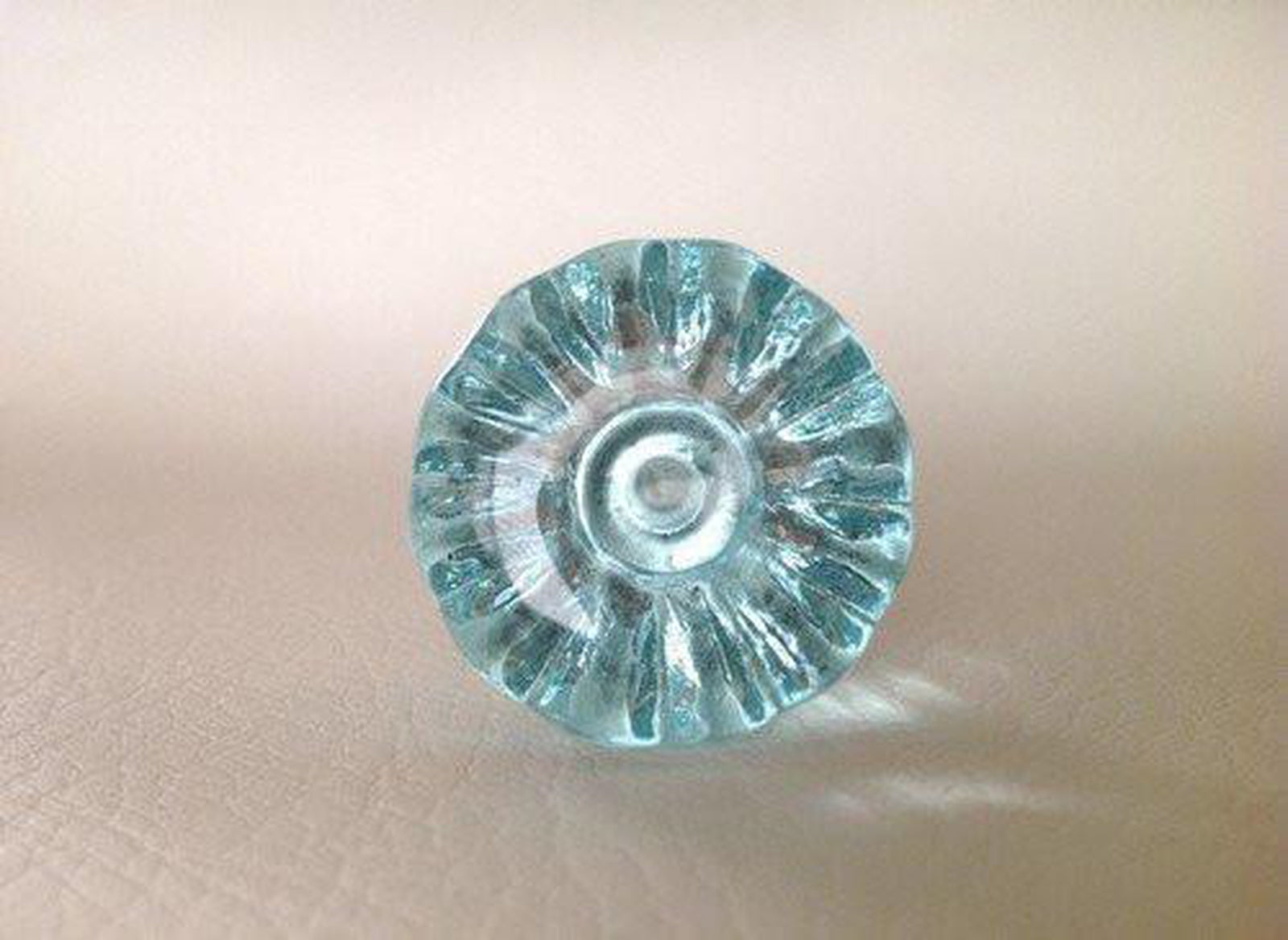 Antique Vintage Style Aqua Glass Cabinet Knobs Drawer Pulls 1-1/4" (s)-Dwyer Home Collection