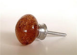 Amber Glass Bubble Kitchen Cabinet Knobs Dresser Drawer Pulls-Dwyer Home Collection
