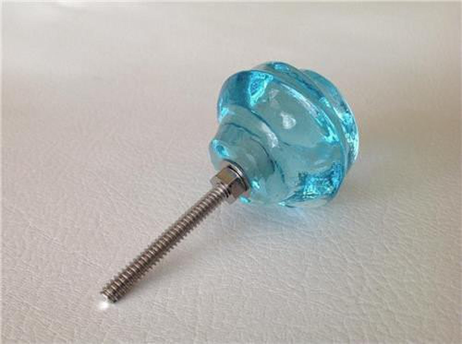 Chic Shabby Aqua Glass Swirl Cabinet Knobs Dresser Drawer Pulls 1.5 Inch-Dwyer Home Collection