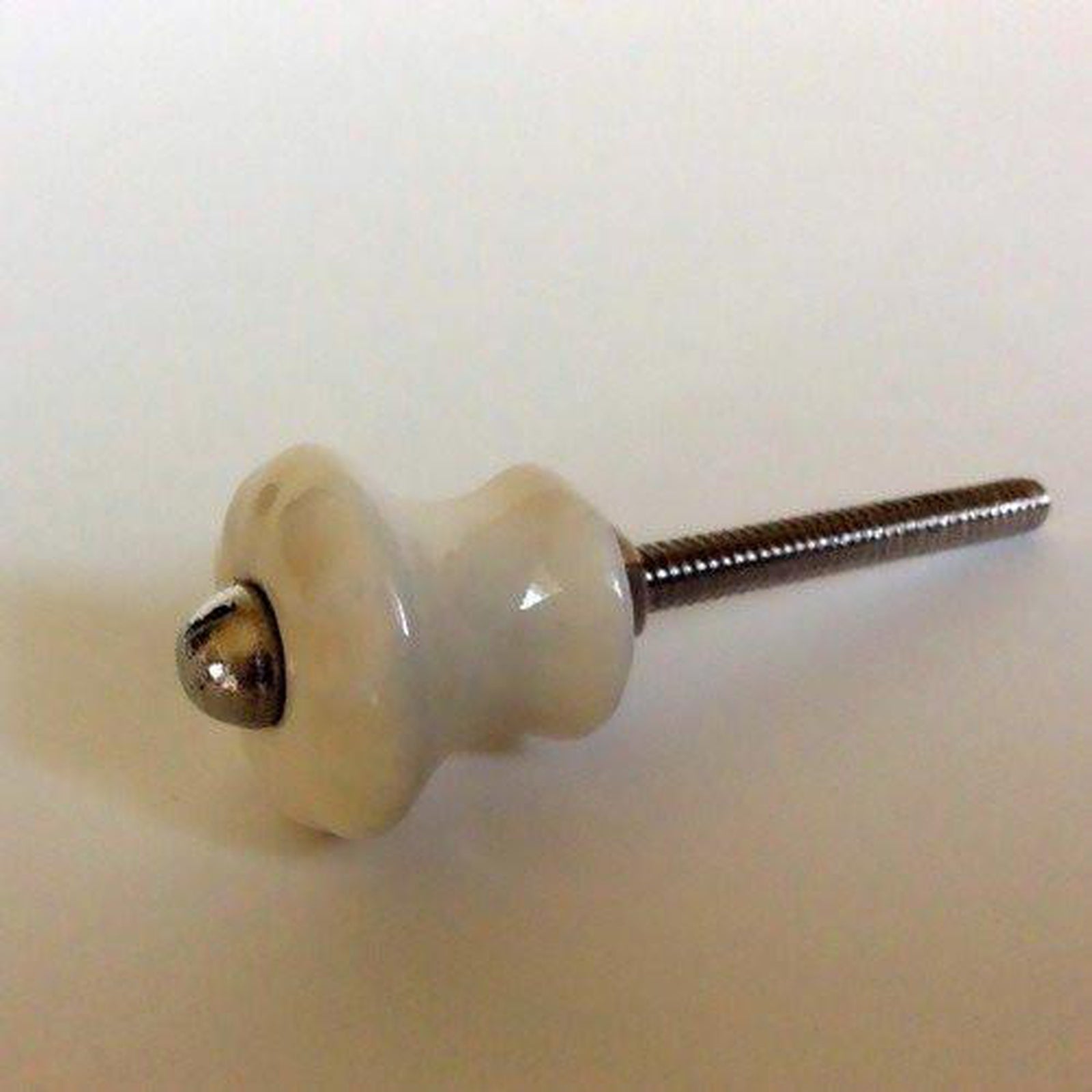 Small Cream Porcelain Cabinet Knobs Drawer Pulls ⅞ Inch-Dwyer Home Collection