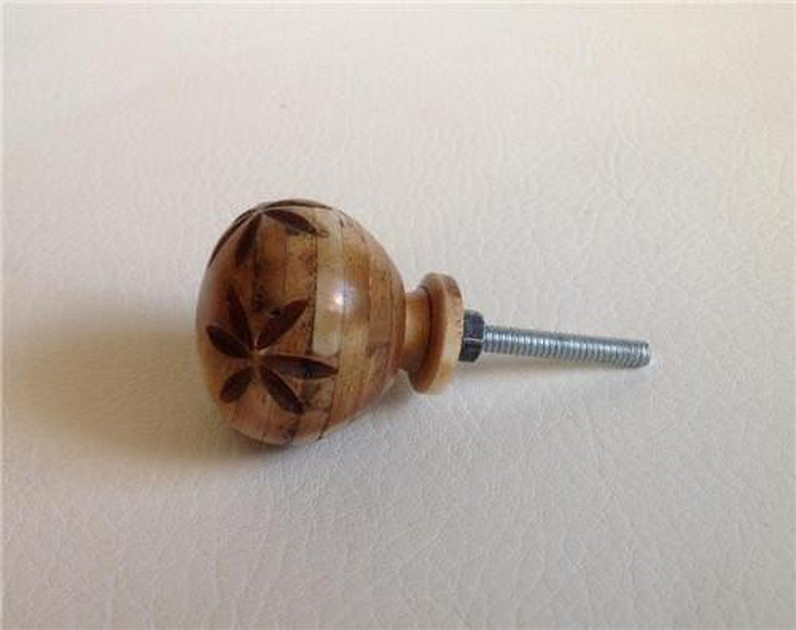 Rustic Natural Carved Bone Cabinet Knobs Dresser Drawer Pulls 1.5 In Set of 4-Dwyer Home Collection