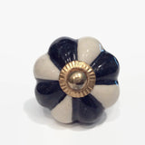 Black and White Porcelain Cabinet Knobs Drawer Furniture Pulls 1.75 In-Dwyer Home Collection