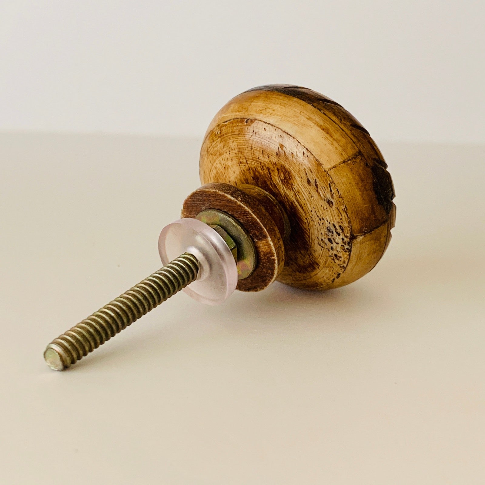 Swirl Design On Carved Bone Cabinet Knobs Dresser Drawer Pulls 1.5 Inch-Dwyer Home Collection