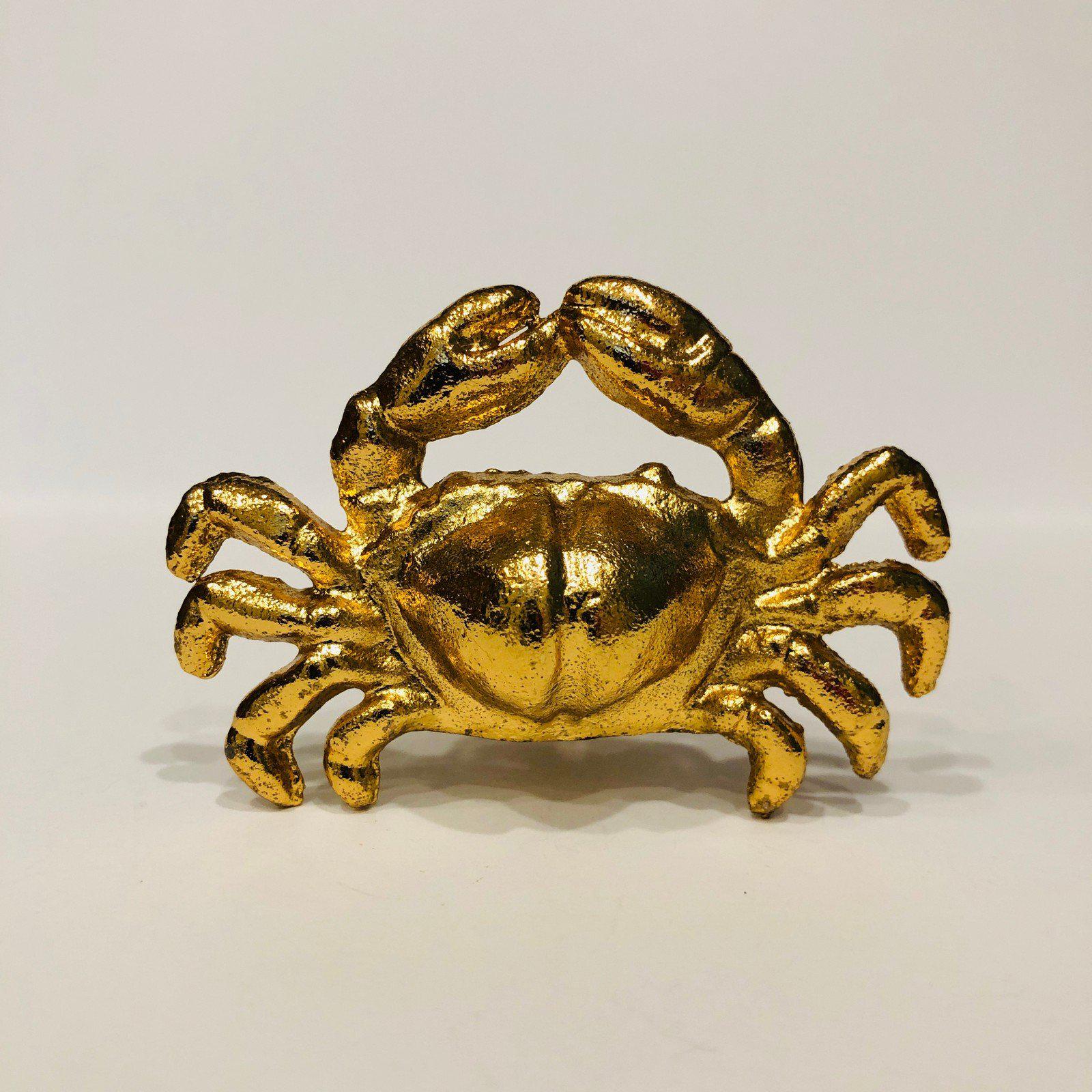 Cast Iron Golden Crab Cabinet Knobs Shellfish Drawer Pulls-Dwyer Home Collection