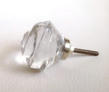 Chic Shabby Clear Glass Swirl Cabinet Knobs Dresser Drawer Pulls 1.25 Inch-Dwyer Home Collection
