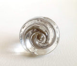 Chic Shabby Clear Glass Swirl Cabinet Knobs Dresser Drawer Pulls 1.25 Inch-Dwyer Home Collection