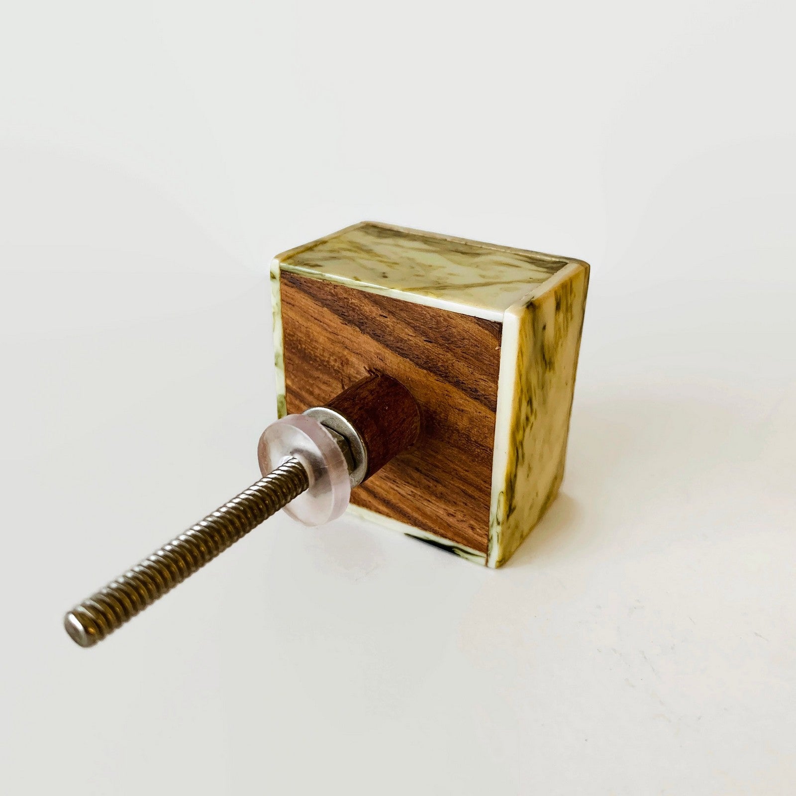 Granite Block Style Cabinet Knobs Dresser Drawer Pulls 1.5 x 1.5 Inch-Dwyer Home Collection