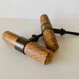 Wood Bar Handles 3 Inch Rustic Cabinet Knobs Or Furniture Pulls-Dwyer Home Collection