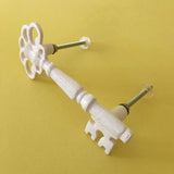 White Skeleton Key Cabinet Handles or Window Handle Pulls-Dwyer Home Collection