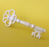 White Skeleton Key Cabinet Handles or Window Handle Pulls-Dwyer Home Collection