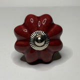 Red Brown Porcelain Drawer Pulls Cabinet Knobs 1.75 Inch-Dwyer Home Collection