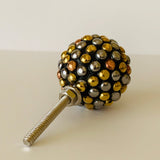 Silver Bead Studded Style Cabinet Knob Drawer Pulls 1.5 Inch-Dwyer Home Collection