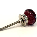 Purple Plum Glass Bubble Cabinet Knobs Dresser Drawer Pulls (s)-Dwyer Home Collection
