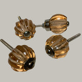 Peach Faceted Glass Cabinet Knobs Dresser Drawer Pulls 1.0 Inch-Dwyer Home Collection